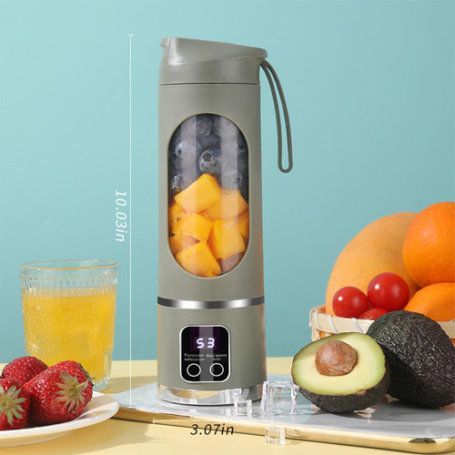 Mezclador De Licuadora Portátil 450 Ml Compacto Verde