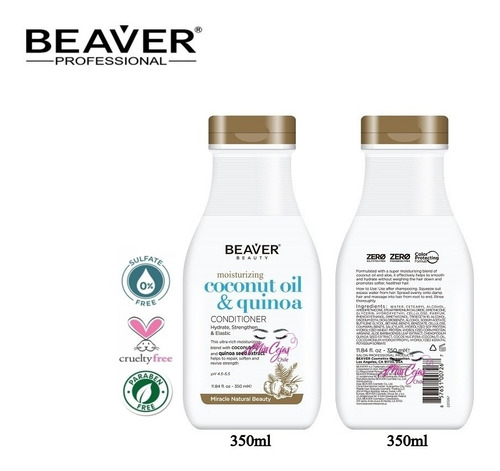 Original Acondicionador Coco Y Quinoa Beaver 350ml Capilar