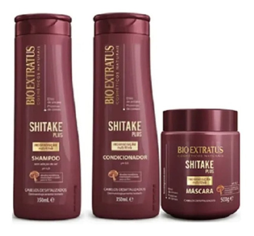 Bio Extratus Shitake Shampoo, Condicionador E Máscara