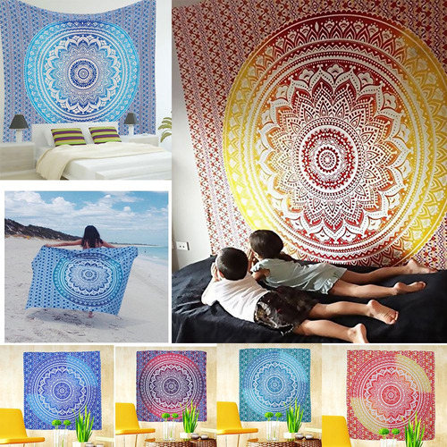 R Toalla De Playa Con Tapiz De Mandala Indio Para Yoga