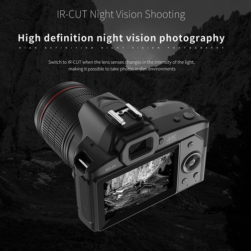 Câmera Dslr De Visão Noturna Wifi Com Microfone