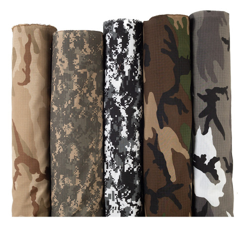 Rip Stop Camuflado 5 Mts Alg50% Pol50% Estampado Camuflado