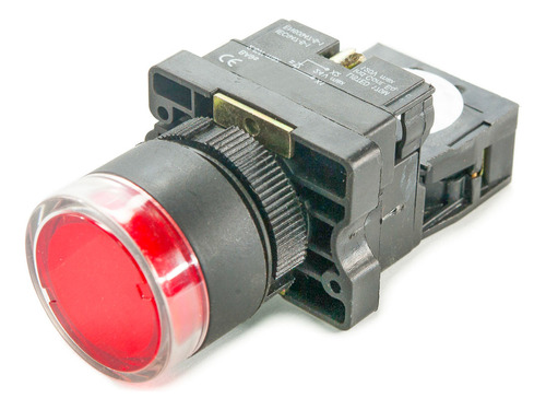 Botão De Pulso Sem Retenção Iluminado 24v 22mm 1nf View Tech