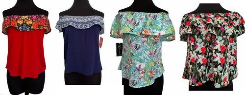 Blusa Campesina Combo/lote -4 Piezas Outlet/saldos Mchn