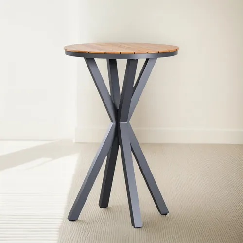 Mesa Tipo Bar En Madera Maciza