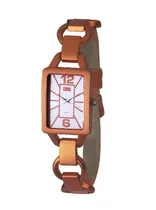 Comprar Reloj John L. Cook Mujer Analogo Fashon Cuero Aluminio 3508 Malla Rose Bisel Rose Fondo Blanco