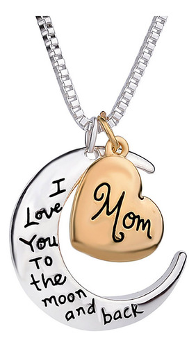 Collar M I Love You Mom Heart Women Love Mom Día De La Madre