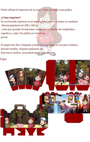 Gravity Falls Kit Imprimible Personalizados
