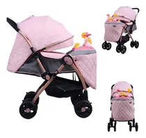 Comprar Coche Plegable Para Bebes Musical Babies Color Rosa Chasis Rosa