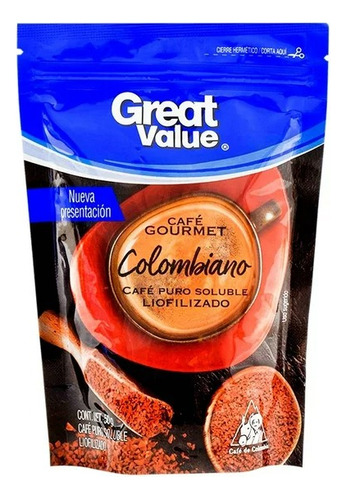 Cafe Puro Soluble Gourmet Colombiano 50g Great Value