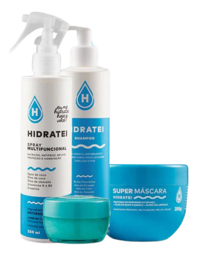 Kit Hidratação 1x Super Máscara Hidratei + 1x Leave-in Multi
