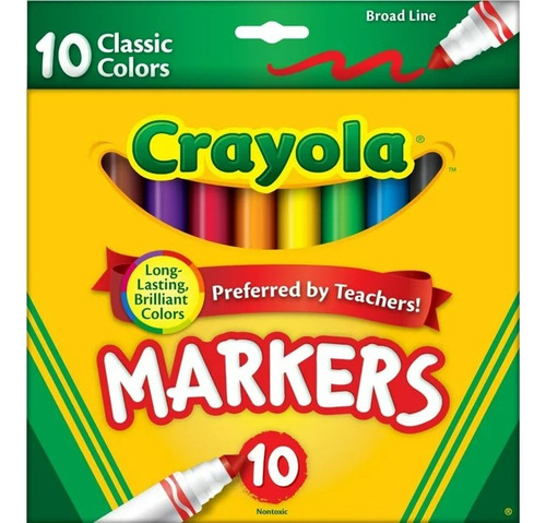 Canetas De Colorir Crayola 10 Cores - Importado Eua
