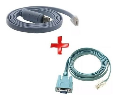 Cable Consola Rj45 Usb + Cable Consola Rj45 A Serial Db9