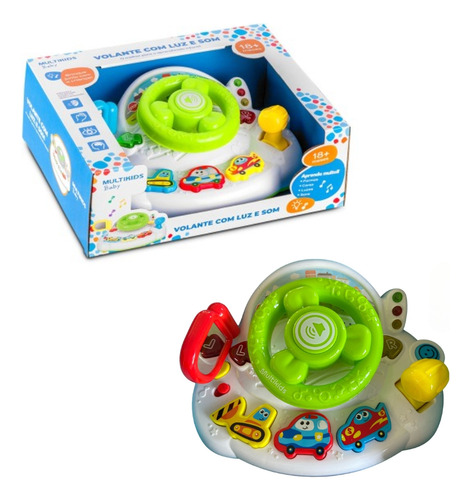 Brinquedo Infantil Volante Com Luz E Som Multikids Baby Cor Sortido