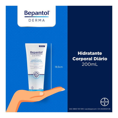 Bepantol Derma Hidratante Pele Seca Restaurador 200ml