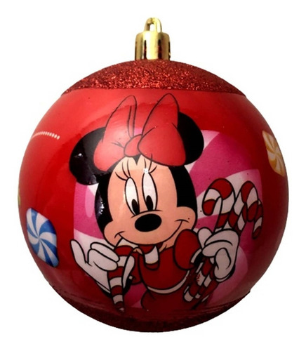 02 Bolas Enfeite Árvore Natal Mickey Minnie Original Disney