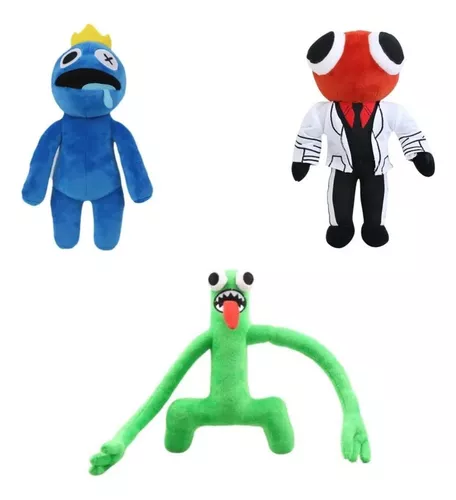 Kit Pelúcia Rainbow Friends Roblox Boneco Blue Azul e Green