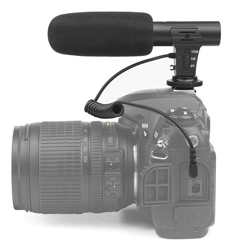 Microfone Direcional Profissional P Câmeras Canon/nikon/sony | Parcelamento  sem juros