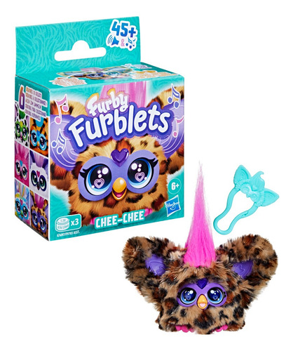 Furby Furblets Miniamigo Chee-chee Pelaje De Guepardo Marrón Claro