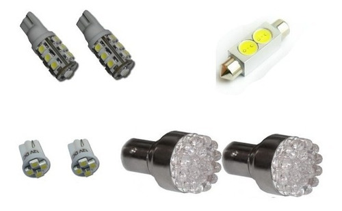 Kit De Lampadas Led Automotivas Meia Luz, Teto, Placa E Re