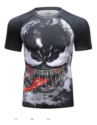 Polera Compresión Venom Súper Héroe Marvel Avengers M/corta 