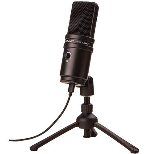Micrófono Usb Para Podcasting Y Streaming Zoom Zum-2 Color Negro
