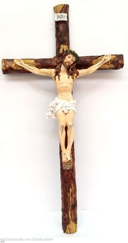 Cristo Jesús Crucificado Jesus Crucificado  Resina Figart