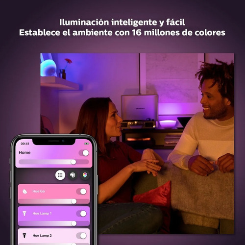 Imagen 4 de 10 de Philips Hue Go Lampara Portatil White And Color Led Mesa
