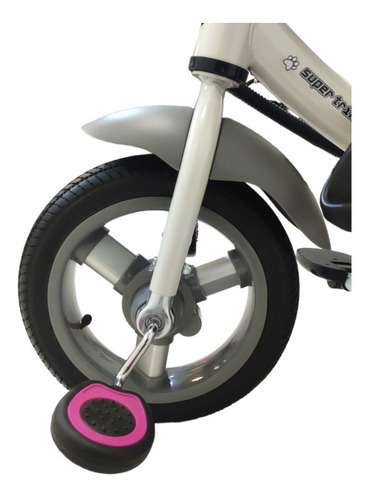 Triciclo Para Niños De Lujo Giratorio Llantas Aire Luz Color Púrpura