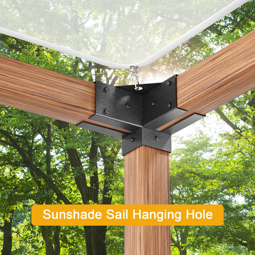 Soportes Para Pérgola, Kit De 4 Piezas De Ángulo Recto