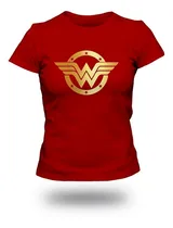 Comprar Playera De Mujer Maravilla Star. Super Heroes