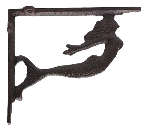 Brasstar Rustic Cast Iron Nautical Mermaid Shelf Brackets Wr