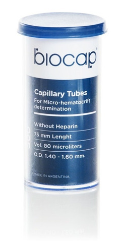 Tubos Capilares Para Microhematocritos Sin Hep. X 500 Unid.