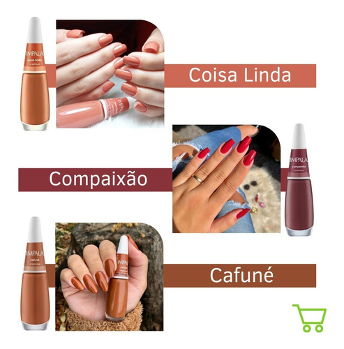 Kit 15 Esmaltes Impala Cores Da Sua Moda Lançamento Barato