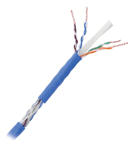 Bobina Linkedpro 305m Cat 6 Utp Ul 100% Cobre Pro-cat-6-plus Color Azul