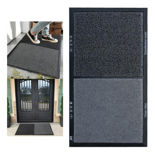 Paño Absorbente Paquete Alfombras Botas Cepillo Gris