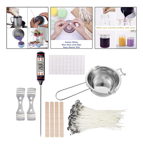 Kit Completo Para Fazer Velas Artesanais Em Com Termômetro