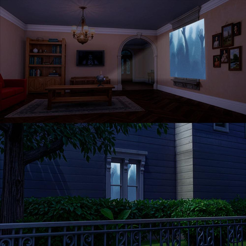 Projetor De Luz Halloween E Natalino Parede E Janela Luxo
