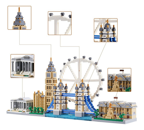Dafdag London Skyline Architecture Juego De Bloques De Const