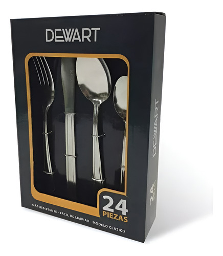 Set Cubiertos Cuchilleria Vajilla De 24 Pcs