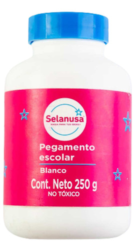 Pegamento Escolar Blanco Liquido 250 Gramos Selanusa