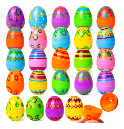 Joyin 144 Pcs Plastic Impresos Huevos De Pascua Brillantes M