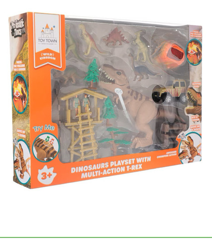 Set Dinosaurios Kingdom Deluxe Multiacccion T-rex. Luz Y Son