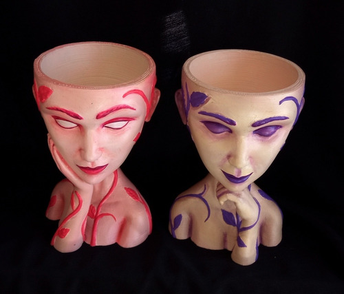 2 Macetas De Diosas Venus Y Afrodita -suculentas-cactus