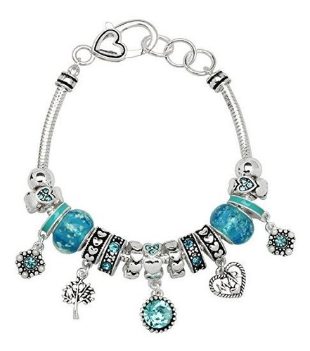 Pulsera Natalicia Con Cuentas De Colores Variados - Plata