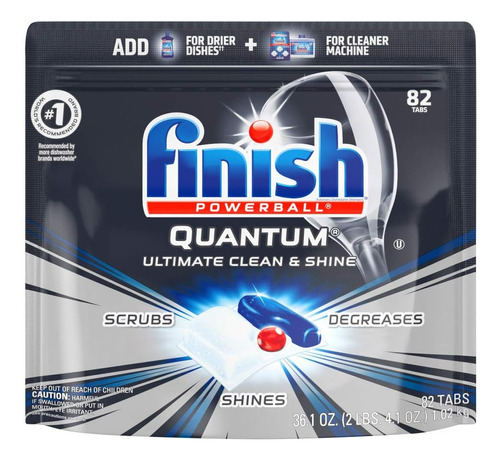 Finish - Quantum - 82ct - Dishwasher Detergent - Powerball -