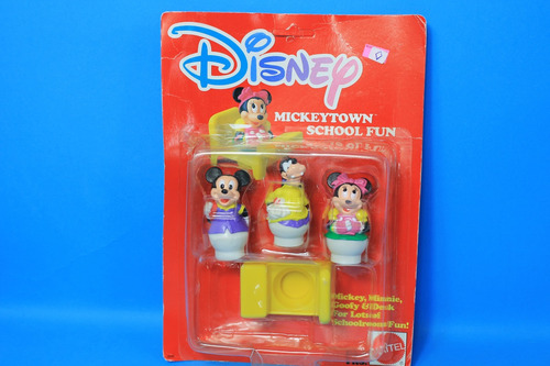 Mickey Mouse Minnie Goofy Mickeytown School Fun Mattel (Usado)