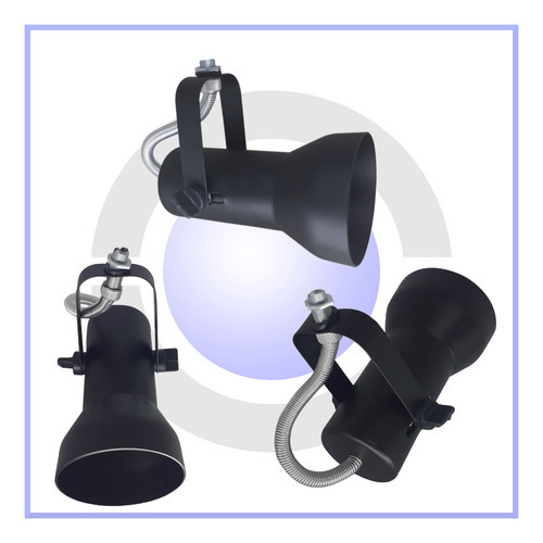 Spot Trilho Iluminação Industrial Eletrocalha Teto Par20 Cor Preto Voltagem 110v/220v