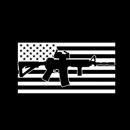 Adhesivo De Bandera Americana Ar-15 Automóviles, Camio...