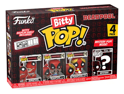 Funko Bitty Pop! Pacote de 4 minifiguras de Deadpool Dinopool